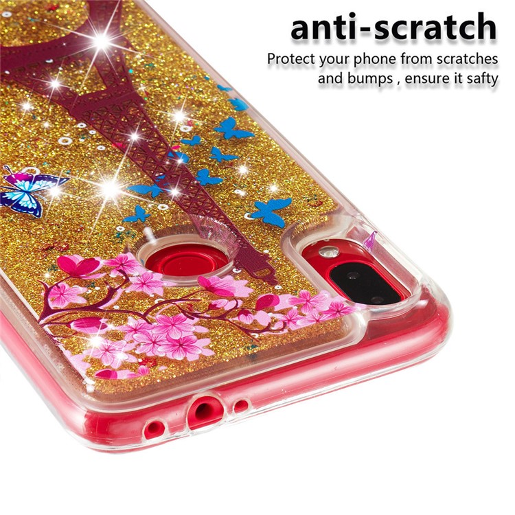 Dynamic Glitter Powder Sequins TPU Case for Xiaomi Redmi Note 7S / Note 7 / Note 7 Pro (India) - Eiffel Tower-4