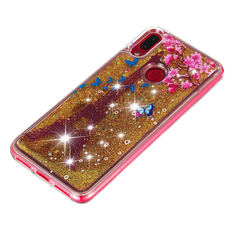 Dynamic Glitter Powder Sequins TPU Case for Xiaomi Redmi Note 7S / Note 7 / Note 7 Pro (India) - Eiffel Tower-5