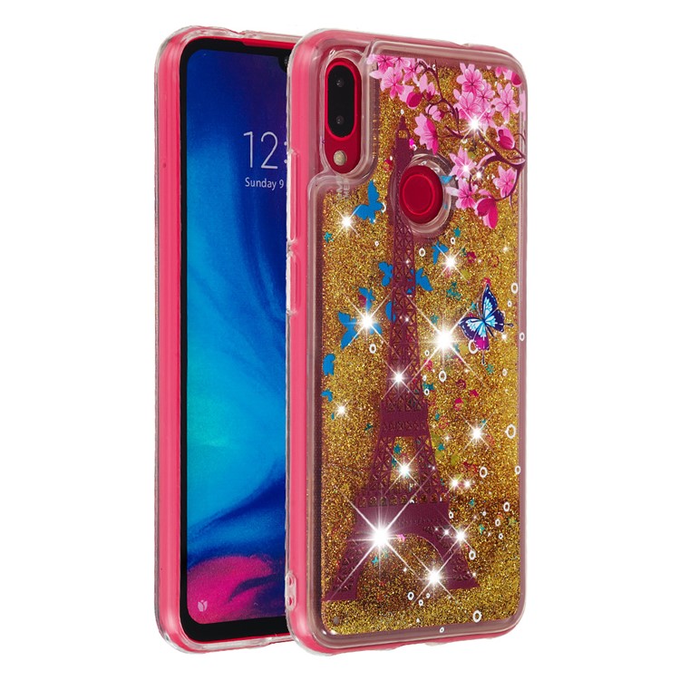 Dynamic Glitter Powder Sequins TPU Case for Xiaomi Redmi Note 7S / Note 7 / Note 7 Pro (India) - Eiffel Tower-6