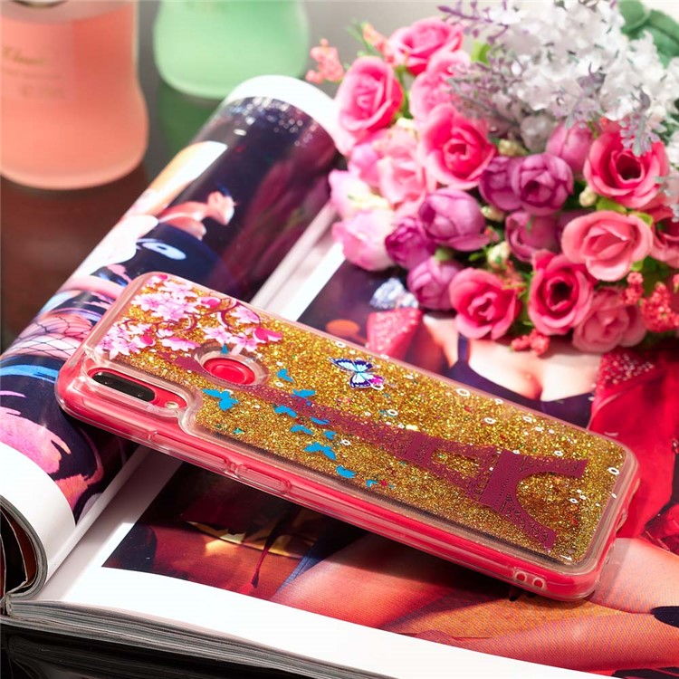 Dynamic Glitter Powder Sequins TPU Case for Xiaomi Redmi Note 7S / Note 7 / Note 7 Pro (India) - Eiffel Tower-7