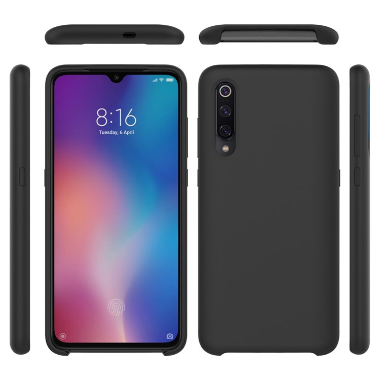 Liquid Silicone Mobile Phone Cover for Xiaomi Mi 9 - Black-5