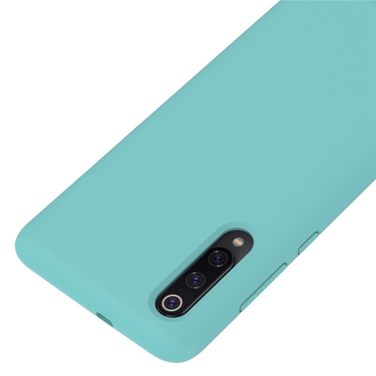 Liquid Silicone Mobile Phone Cover for Xiaomi Mi 9 - Cyan-2