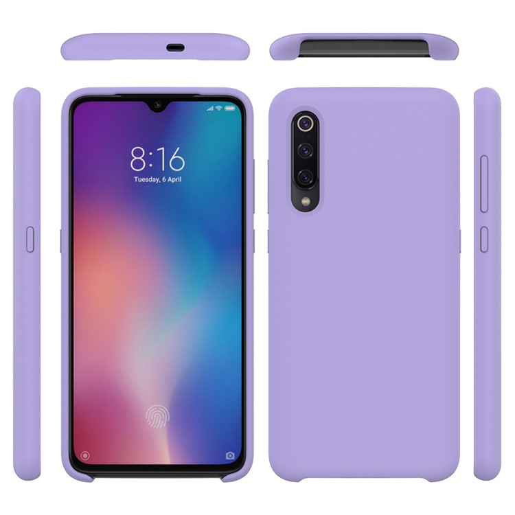 Liquid Silicone Mobile Phone Cover for Xiaomi Mi 9 - Purple-5