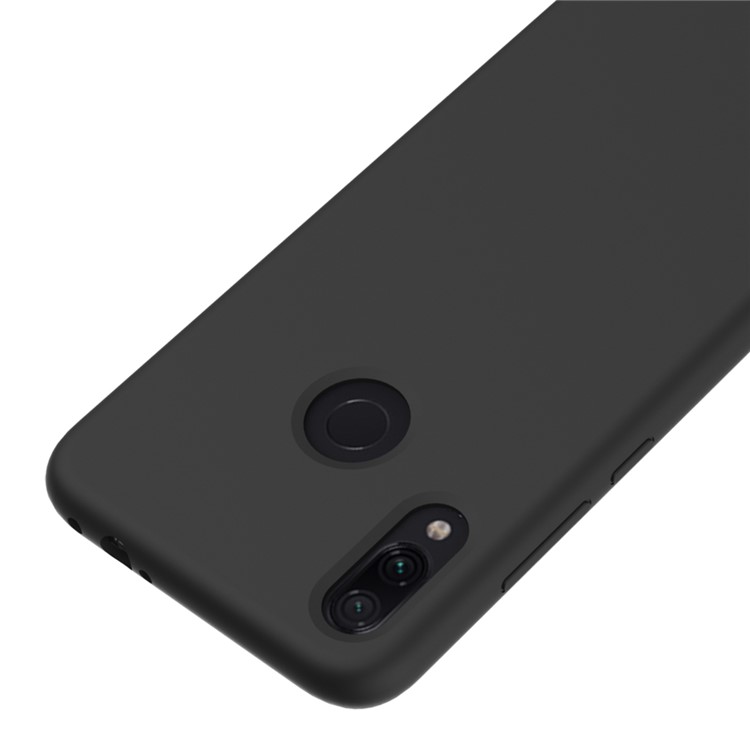 Boîtier En Silicone Liquide Souple Pour Xiaomi Redmi Note 7 / Note 7 Pro (inde) - Noir-3