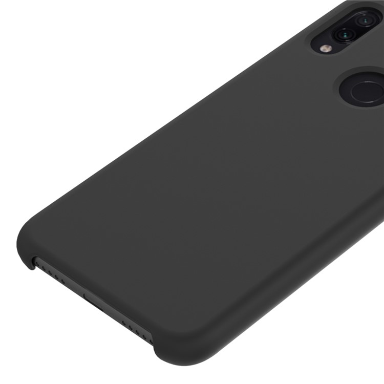 Boîtier En Silicone Liquide Souple Pour Xiaomi Redmi Note 7 / Note 7 Pro (inde) - Noir-4
