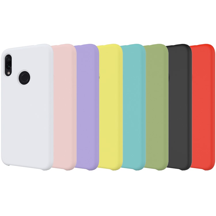 Boîtier En Silicone Liquide Souple Pour Xiaomi Redmi Note 7 / Note 7 Pro (inde) - Noir-6