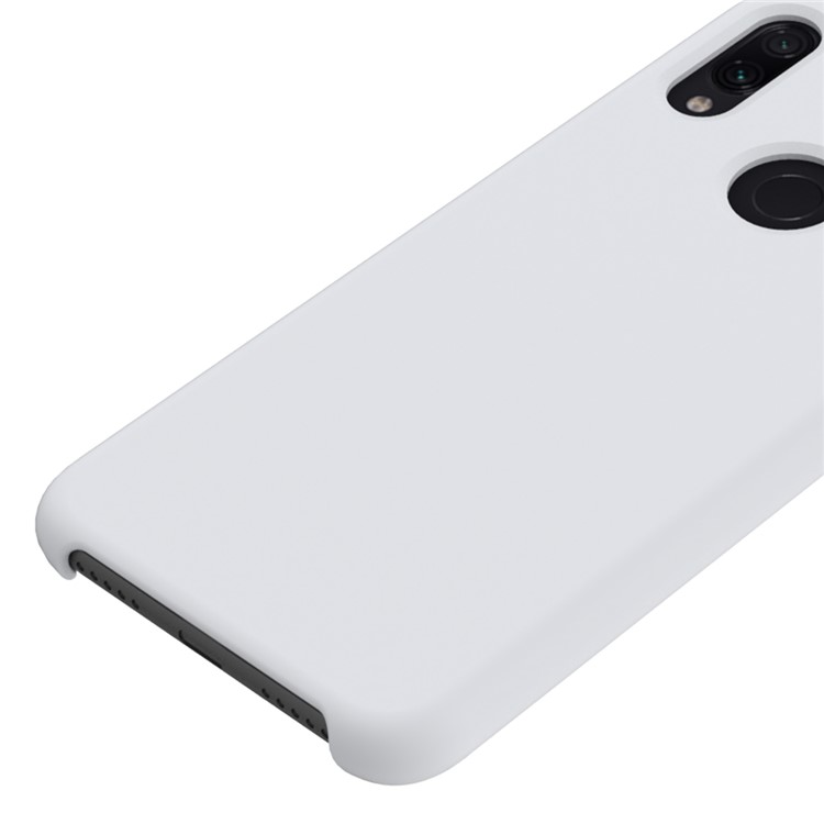 Invólucro De Telefone Móvel De Silicone Macio Líquido Para Xiaomi Redmi Note 7 / Nota 7 Pro (índia) - Branco-3