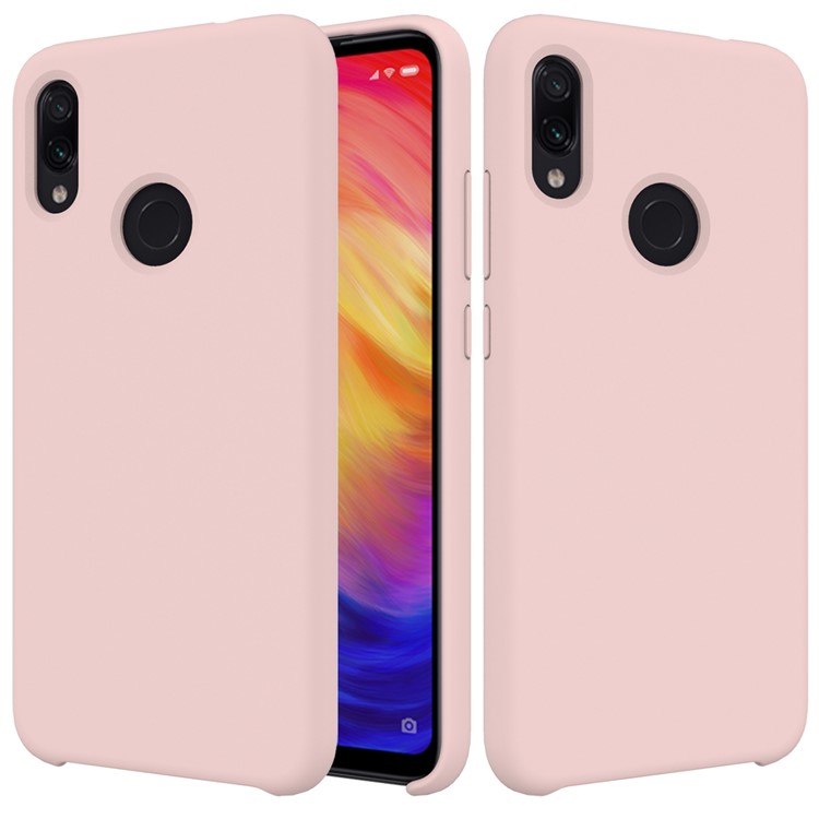 Invólucro De Telefone Móvel De Silicone Macio Líquido Para Xiaomi Redmi Note 7 / Nota 7 Pro (índia) - Rosa-1