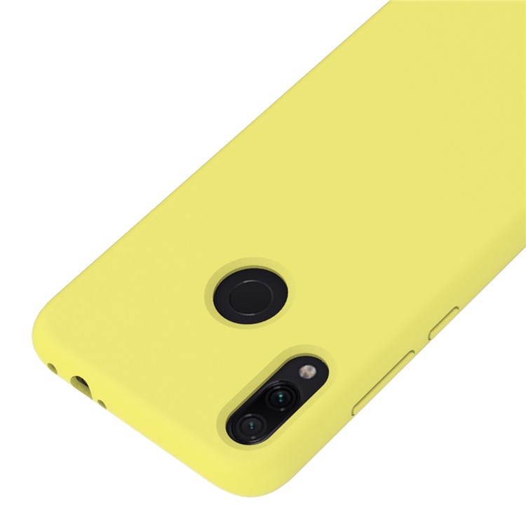 Soft Liquid Silicone Mobile Phone Casing for Xiaomi Redmi Note 7S / Note 7 / Note 7 Pro (India) - Yellow-2