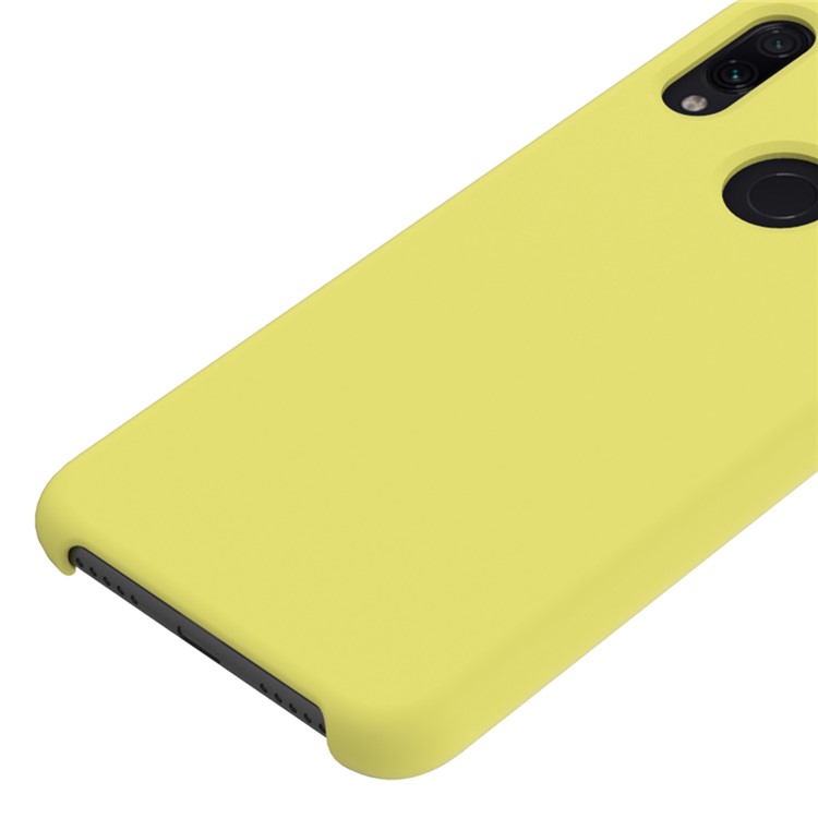 Soft Liquid Silicone Mobile Phone Casing for Xiaomi Redmi Note 7S / Note 7 / Note 7 Pro (India) - Yellow-3