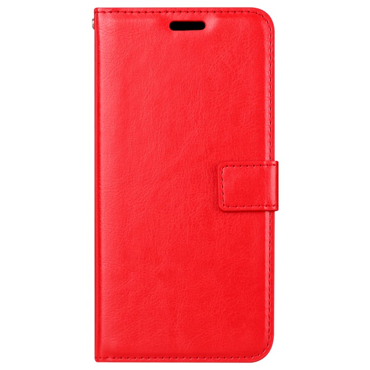 Crazy Horse Texture Wallet Leather Cover with Stand for Xiaomi Mi 9 - Red-3