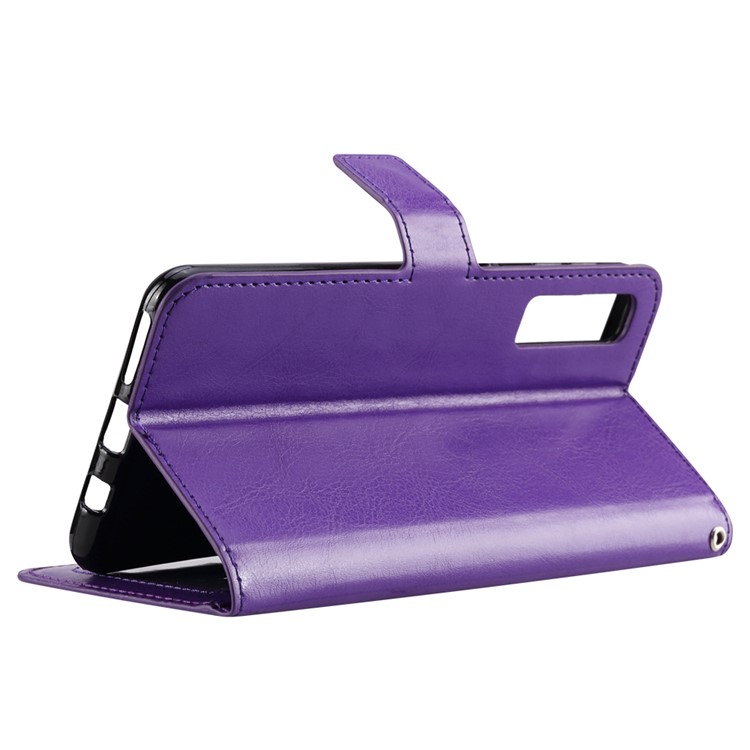 Crazy Horse Texture Wallet Leather Cover with Stand for Xiaomi Mi 9 - Purple-5