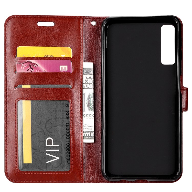 Crazy Horse Texture Wallet Leather Cover with Stand for Xiaomi Mi 9 - Brown-4