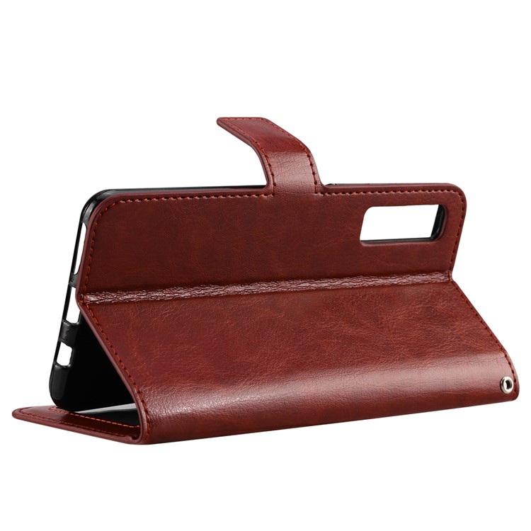 Crazy Horse Texture Wallet Leather Cover with Stand for Xiaomi Mi 9 - Brown-5