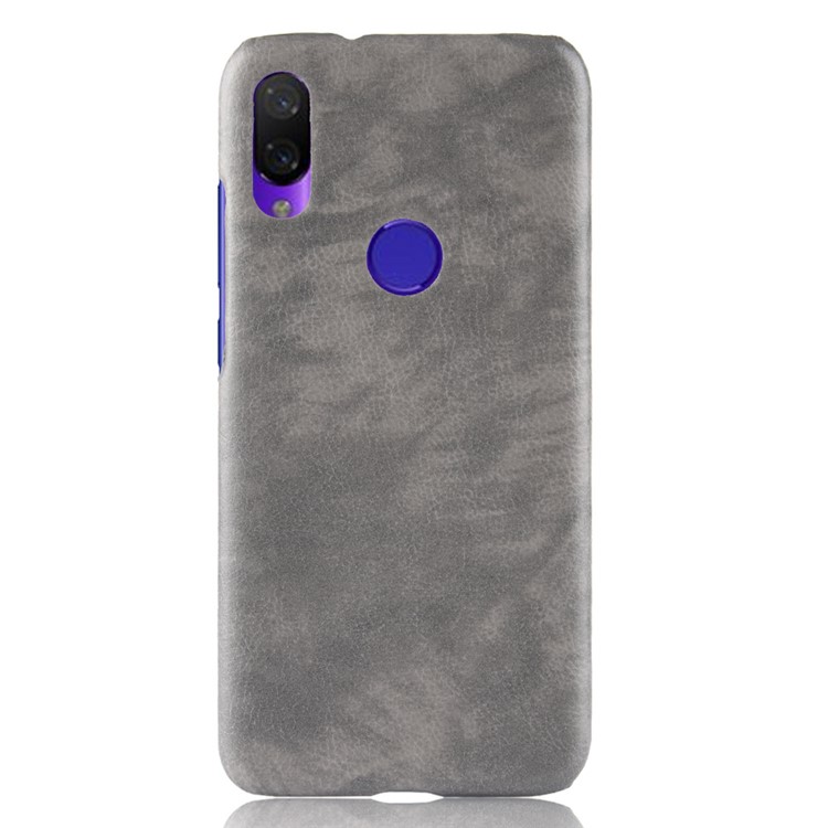 Litchi Texture PU Leather Coated PC Protection Case Cover for Xiaomi Redmi 7 / Redmi Y3 - Grey-2