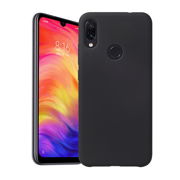 Rubberized Silky Soft TPU Cover for Xiaomi Redmi Note 7S / Note 7 / Note 7 Pro (India) - Black-1