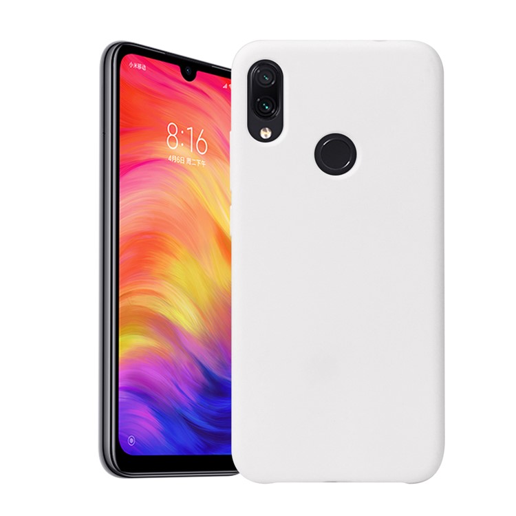 Rubberized Silky Soft TPU Cover for Xiaomi Redmi Note 7S / Note 7 / Note 7 Pro (India) - White-1
