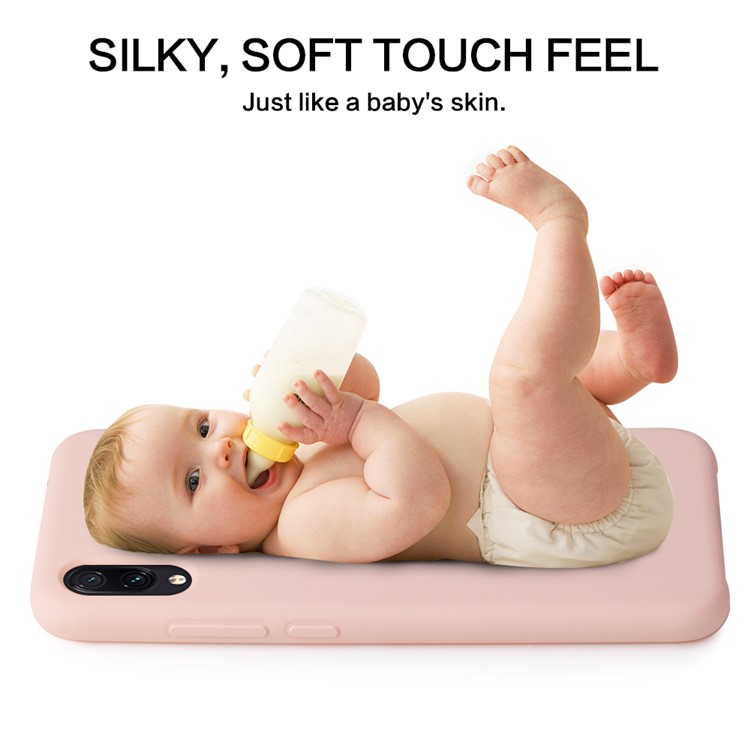 Rubberized Silky Soft TPU Cover for Xiaomi Redmi Note 7S / Note 7 / Note 7 Pro (India) - Pink-2