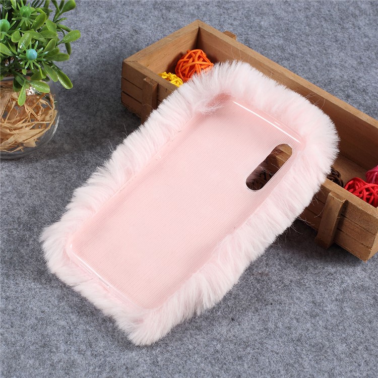 Soft Fur Coated Rhinestone TPU Case for Xiaomi Mi 9 - Pink-2