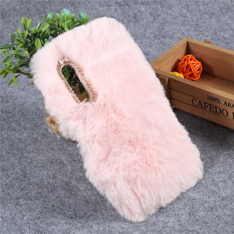 Soft Fur Coated Rhinestone TPU Case for Xiaomi Mi 9 - Pink-3