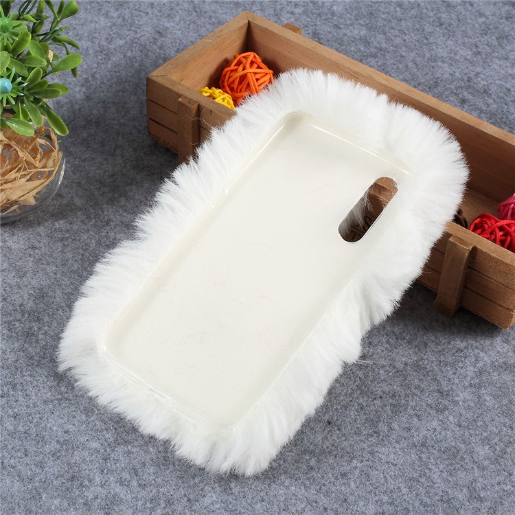 Soft Fur Coated Rhinestone TPU Case for Xiaomi Mi 9 - White-2