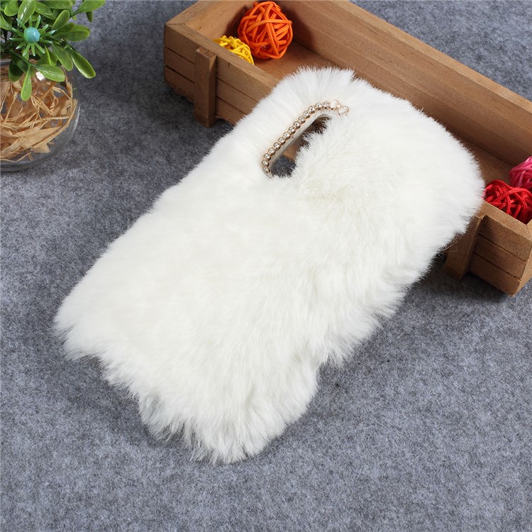 Soft Fur Coated Rhinestone TPU Case for Xiaomi Mi 9 - White-3