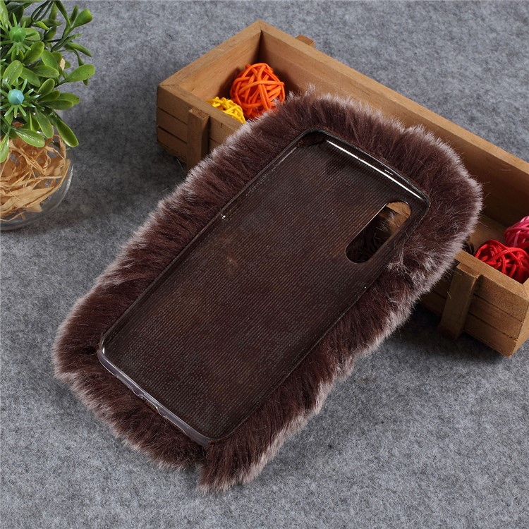 Soft Fur Coated Rhinestone TPU Case for Xiaomi Mi 9 - Coffee-3
