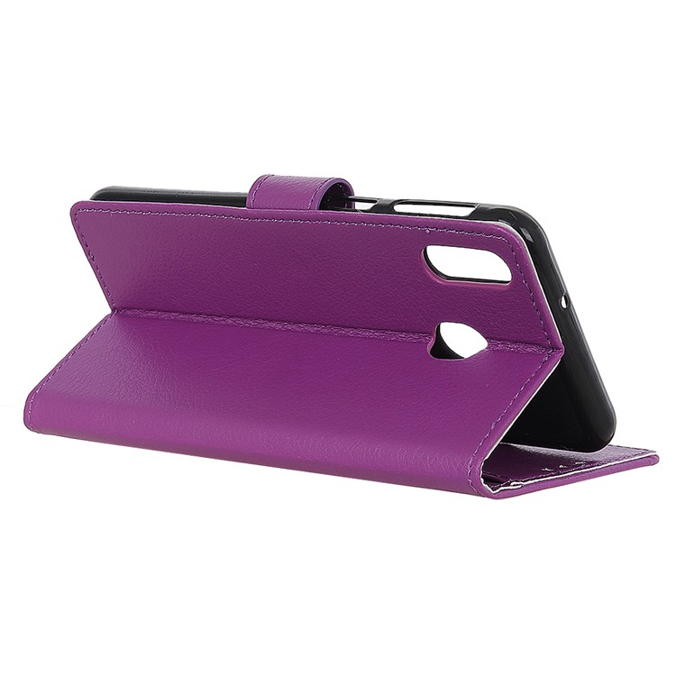 Litchi Skin PU Leather Wallet Case for Xiaomi Redmi 7 / Redmi Y3 - Purple-10