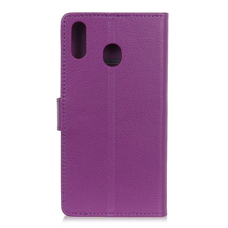 Litchi Skin PU Leather Wallet Case for Xiaomi Redmi 7 / Redmi Y3 - Purple-11