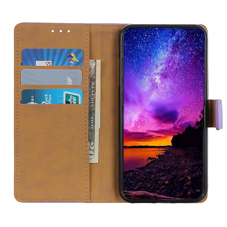 Wallet Stand Flip Magnetic PU Leather Phone Cover for Xiaomi Redmi 7 / Redmi Y3 - Purple-8