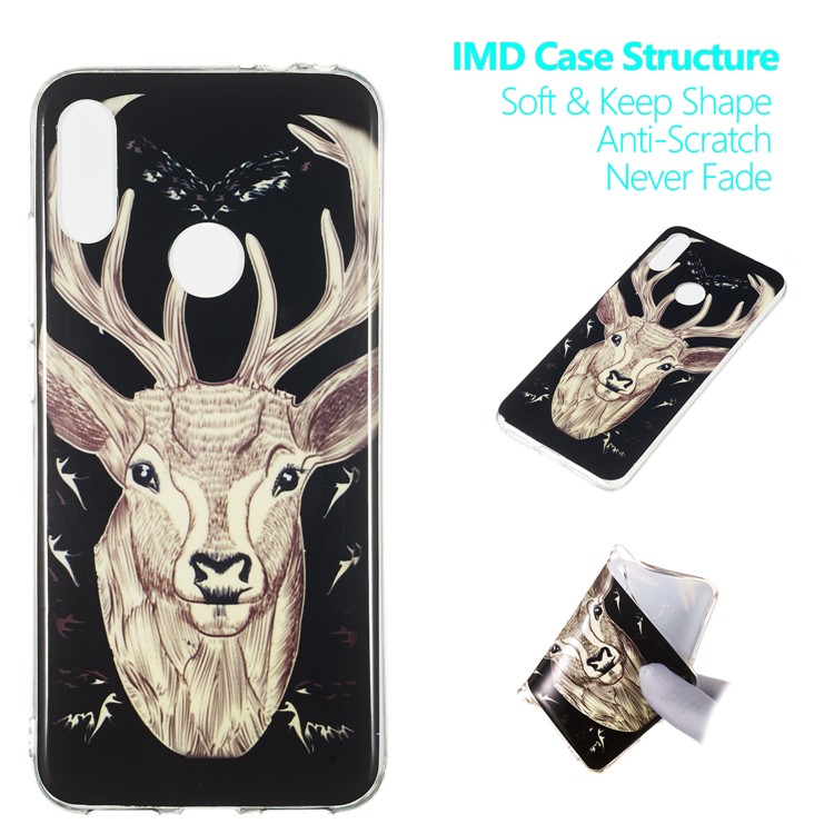 Noctilucent IMD TPU Case for Xiaomi Redmi Note 7 / Note 7 Pro (India) - Elk Pattern-1