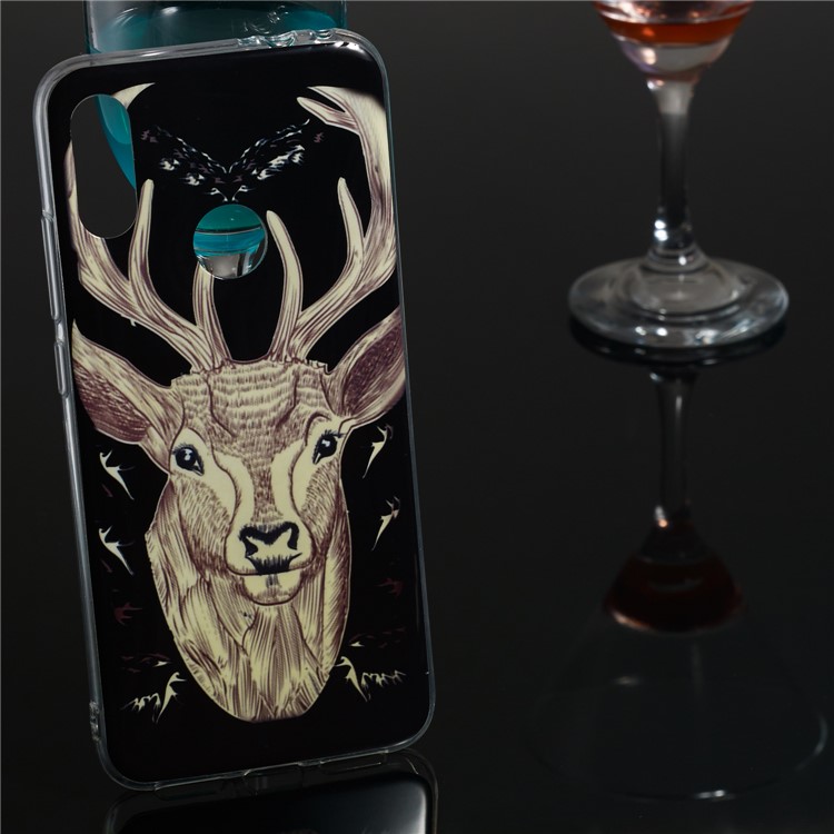 Noctilucent IMD TPU Case for Xiaomi Redmi Note 7 / Note 7 Pro (India) - Elk Pattern-5