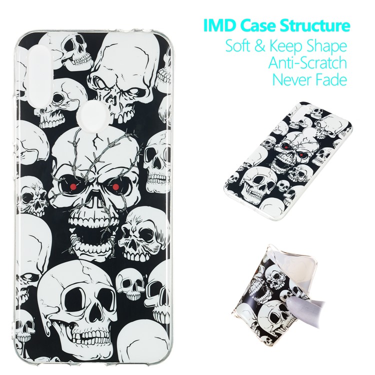 Noctilucent IMD TPU Case for Xiaomi Redmi Note 7S / Note 7 / Note 7 Pro (India) - Cool Skulls-1