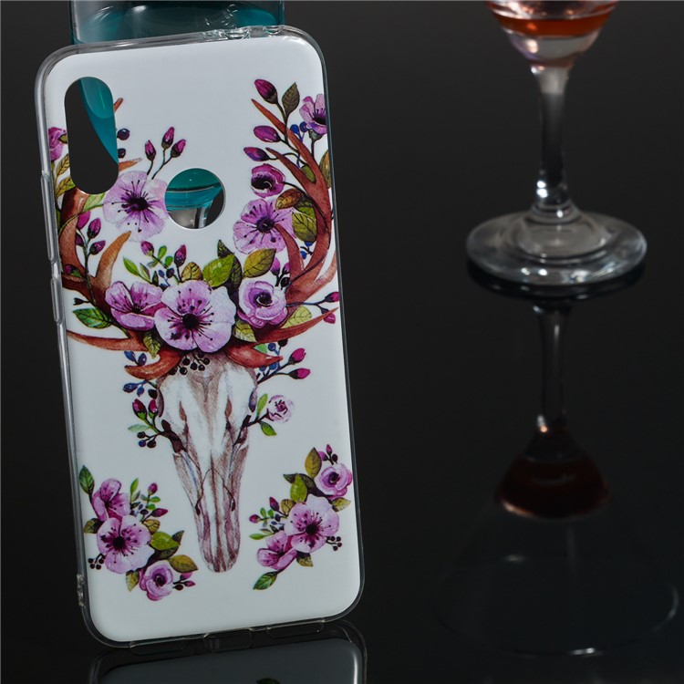 Noctilucent IMD TPU Case for Xiaomi Redmi Note 7S / Note 7 / Note 7 Pro (India) - Flowered Elk-5