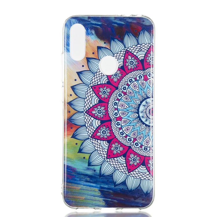 Noctilucent IMD TPU Case for Xiaomi Redmi Note 7S / Note 7 / Note 7 Pro (India) - Flower Pattern-2