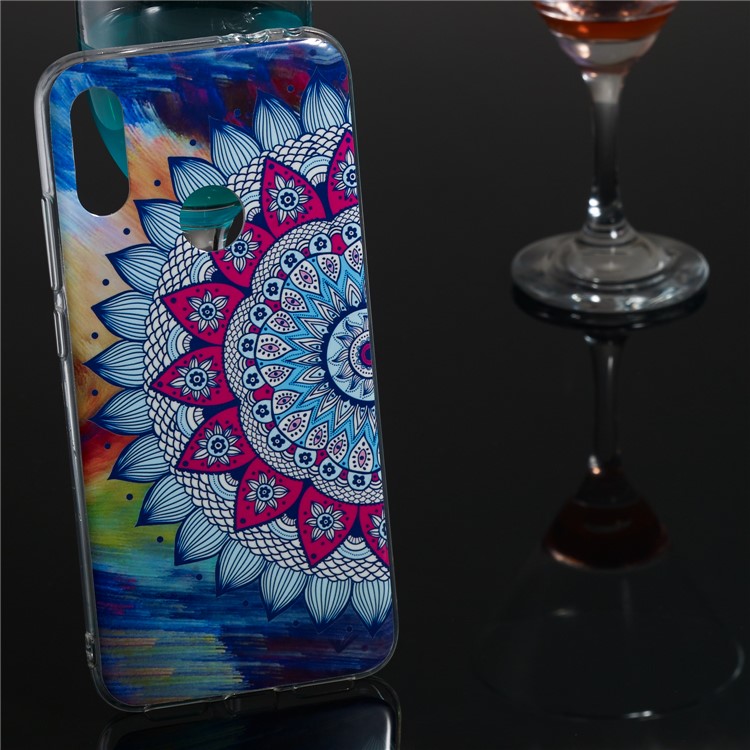 Noctilucent IMD TPU Case for Xiaomi Redmi Note 7S / Note 7 / Note 7 Pro (India) - Flower Pattern-5