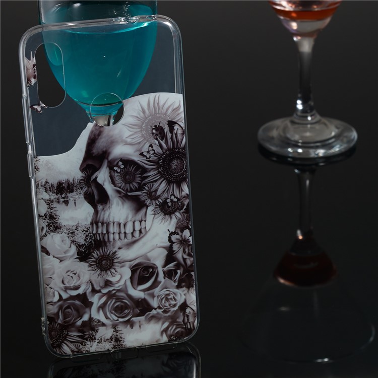 Pattern Printing IMD TPU Cover Shell for Xiaomi Redmi Note 7/Note 7 Pro (India) - Sugar Skull-5