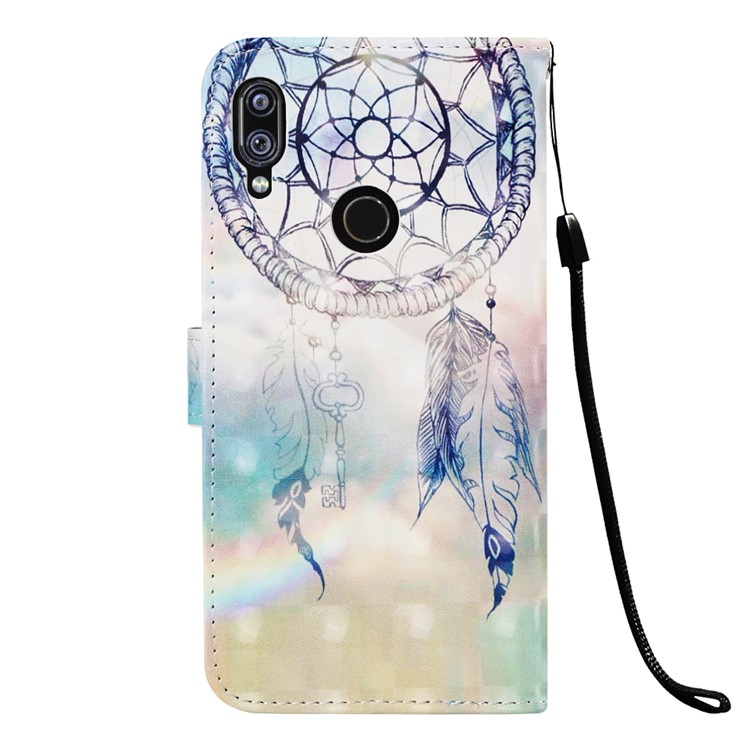 Pattern Printing Light Spot Decor Stand Leather Wallet Cover for Xiaomi Redmi Note 7S / Note 7 / Redmi Note 7 Pro (India) - Dream Catcher-3