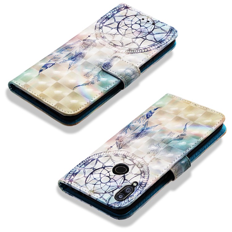 Pattern Printing Light Spot Decor Stand Leather Wallet Cover for Xiaomi Redmi Note 7S / Note 7 / Redmi Note 7 Pro (India) - Dream Catcher-7