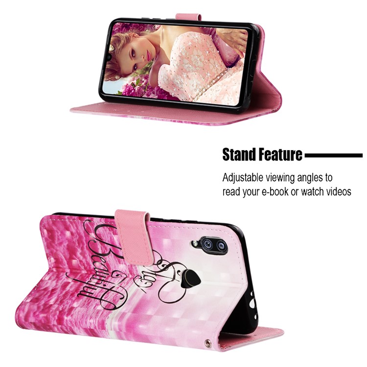 Pattern Printing Light Spot Decor Stand Leather Wallet Cover for Xiaomi Redmi Note 7S / Note 7 / Redmi Note 7 Pro (India) - Stay Beautiful-4