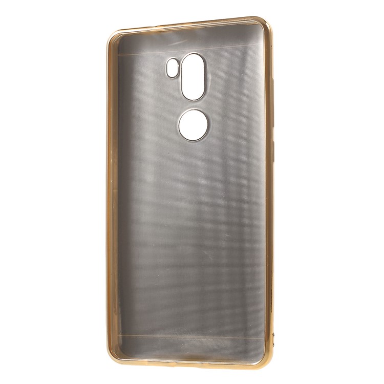 Lychee Grain Leather Coated Plating TPU Case for Xiaomi Mi 5s Plus - Black-3
