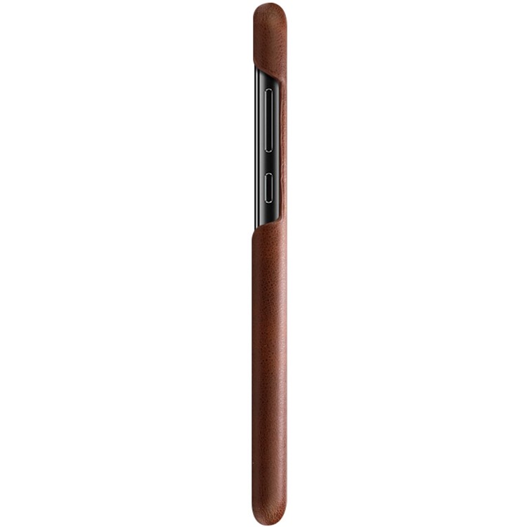 IMAK Ruiyi Series PU Leather Skin Plastic Hard Phone Shell for Xiaomi Redmi 7 / Y3 - Brown-5