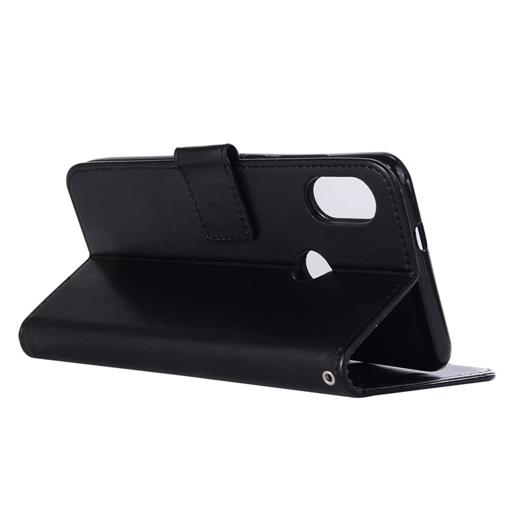 Impreinte de Rêve Receveur de Chouette en Cuir Couverture Mobile Pour Xiaomi Redmi 7 / Redmi Y3 - le Noir-6