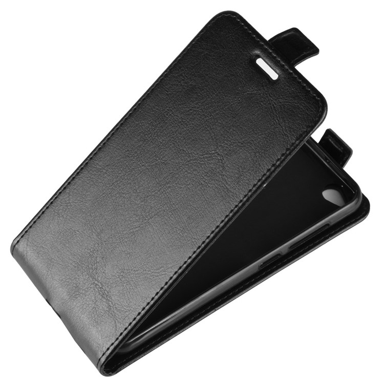 Crazy Horse Vertical Flip Leather Protective Case for Xiaomi Redmi Go - Black-3