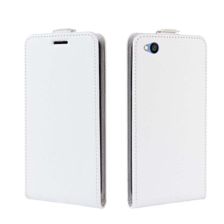 Crazy Horse Vertical Flip Leather Protective Case for Xiaomi Redmi Go - White-2