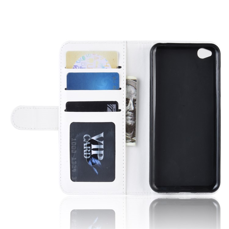 Crazy Horse PU Leather Stand Wallet Flip Case for Xiaomi Redmi Go - White-4