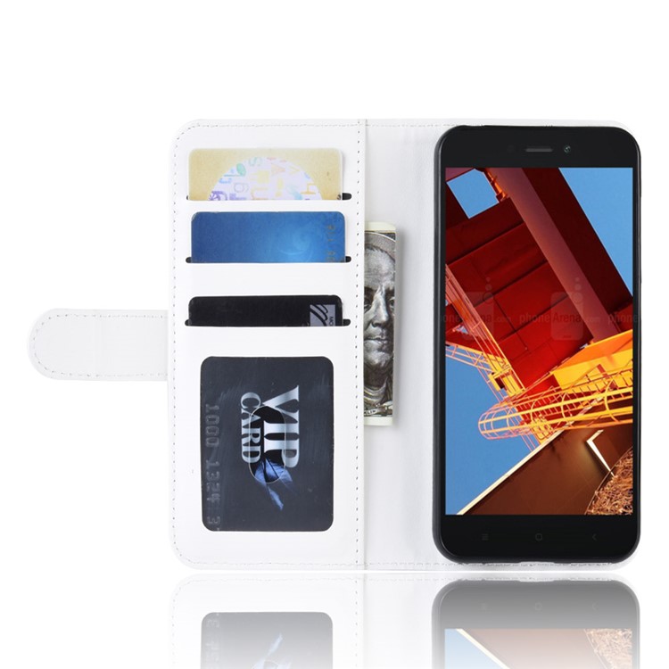 Crazy Horse PU Leather Stand Wallet Flip Case for Xiaomi Redmi Go - White-5