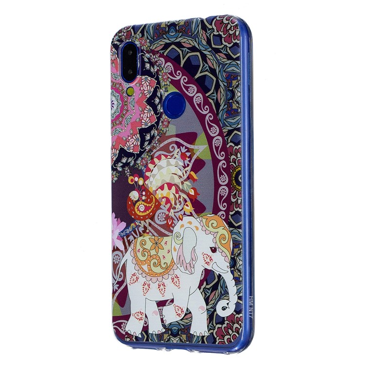 Pattern Printing Soft TPU Case for Xiaomi Redmi Note 7S / Note 7 / Note 7 Pro (India)- Big Elephant-2