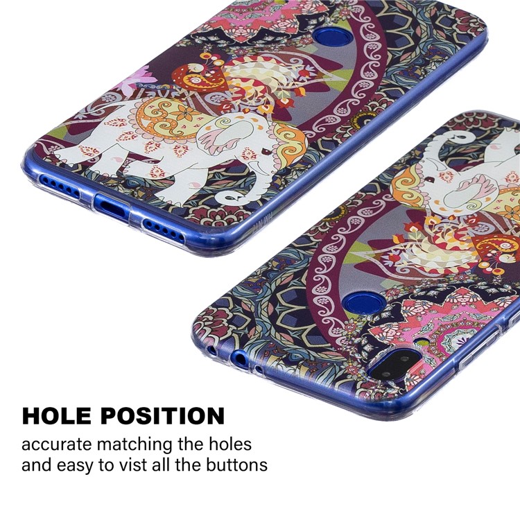 Pattern Printing Soft TPU Case for Xiaomi Redmi Note 7S / Note 7 / Note 7 Pro (India)- Big Elephant-4