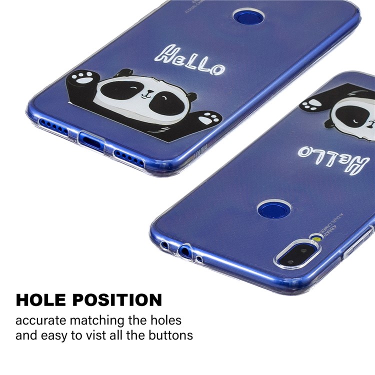 Pattern Printing Soft TPU Case for Xiaomi Redmi Note 7S / Note 7 / Note 7 Pro (India)- Hello Panda-4